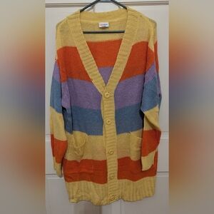 LuLaRoe Lucille Multicolor Striped Cardigan